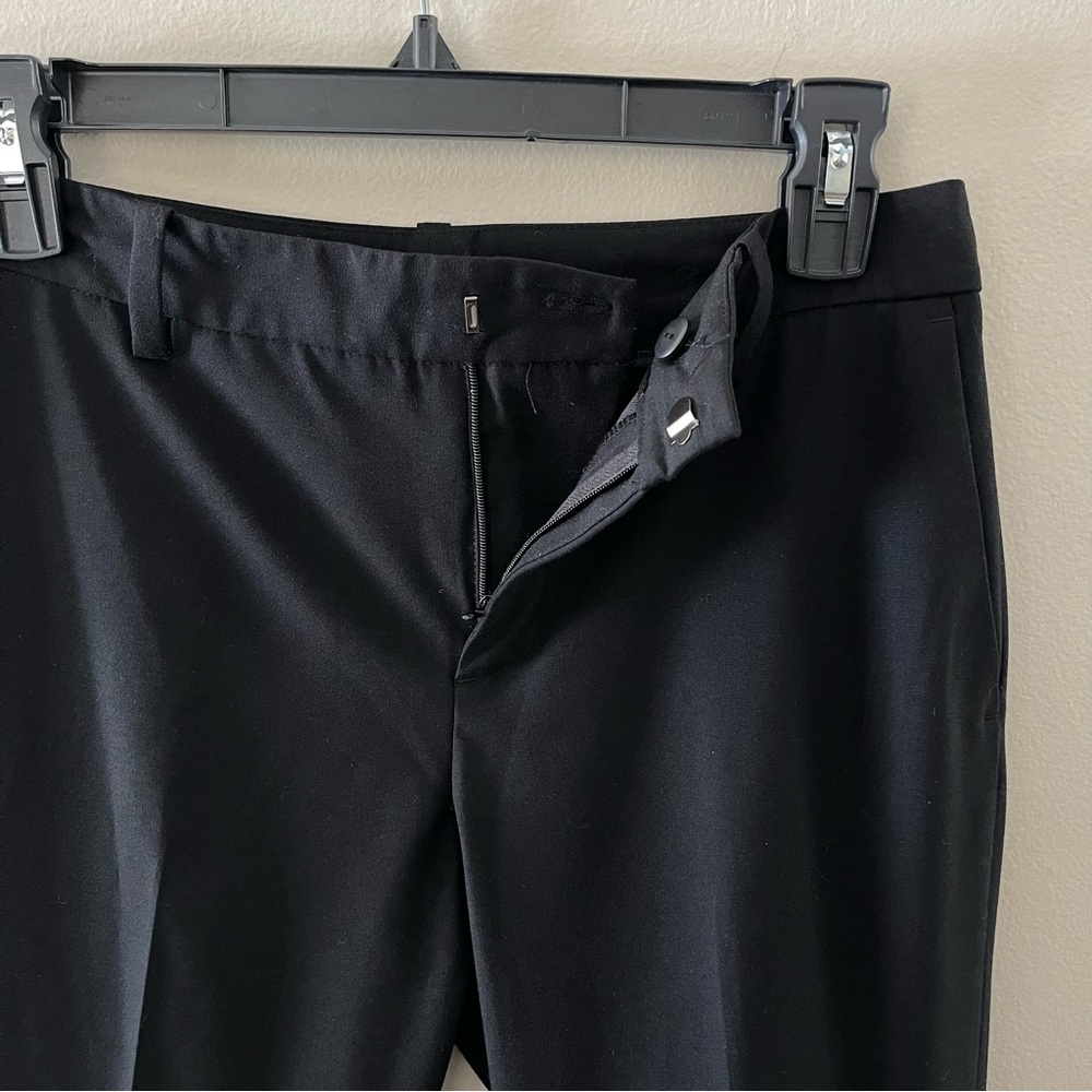 Zara Basic Black Mid-rise Cropped Tapered Trousers - 2 - Picture 3 of 6